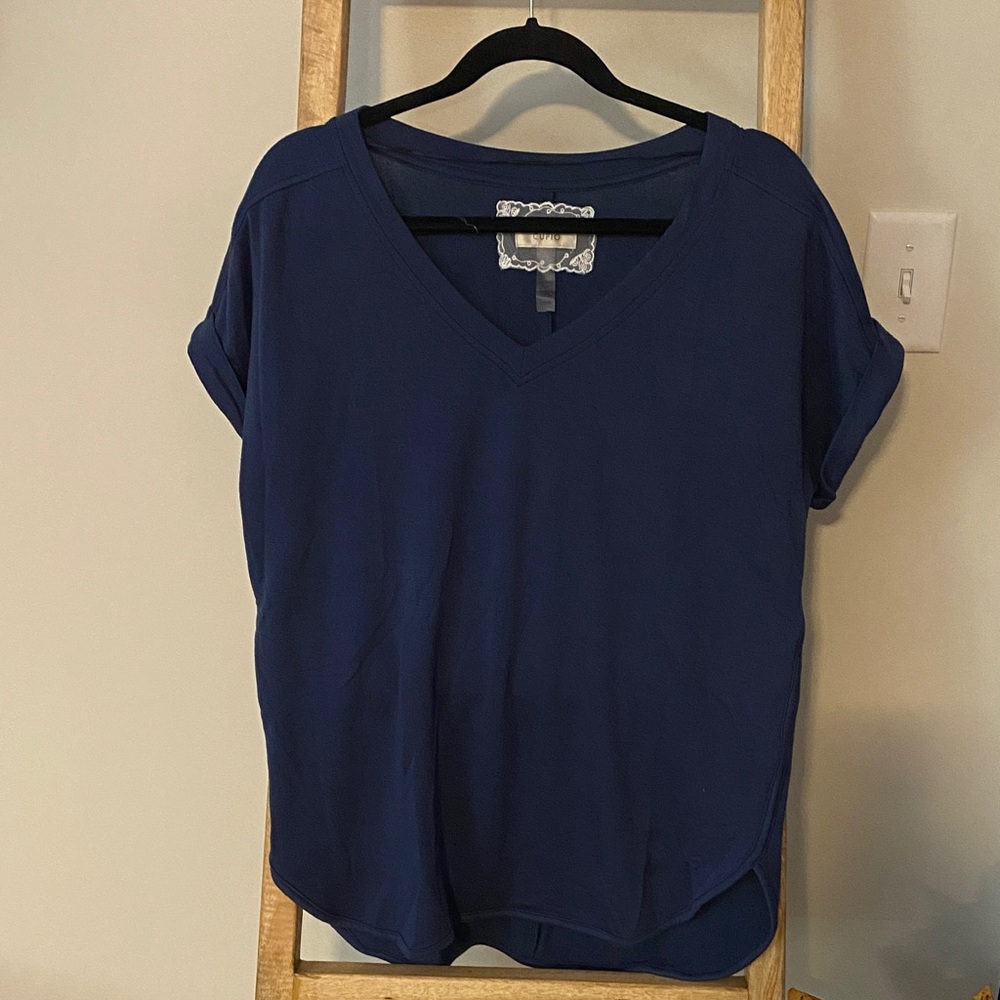 Cupio Deep Blue Short Sleeve Top